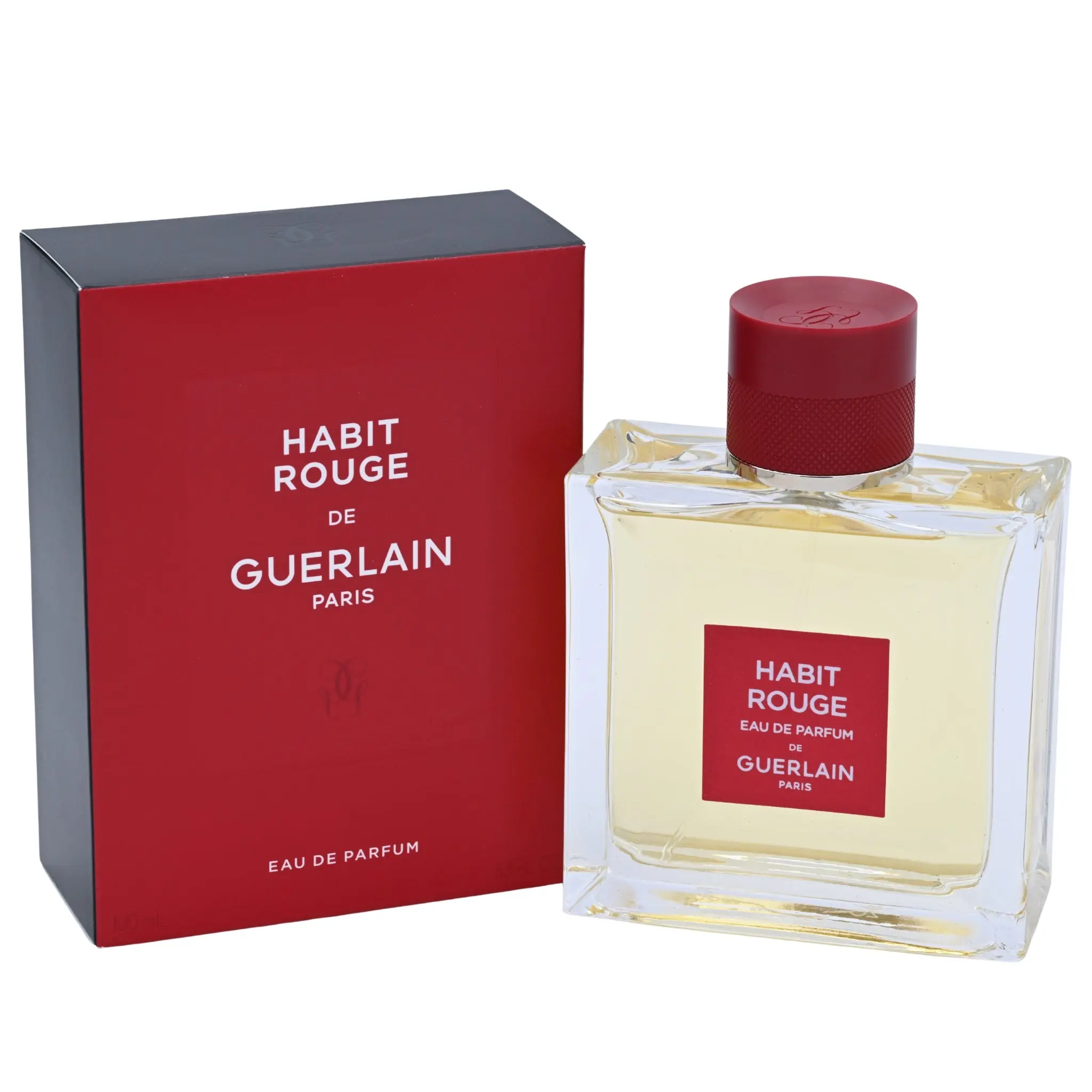 Guerlain Habit Rouge Eau de Parfum Spray for Men, Classic Amber & Vanilla Signature Scent with Bergamot, Aromatic Fragrance for Daily Wear, 3.4 oz, Edp Spray, Fragrances, Vanilla Scents, Bergamot, Vanilla