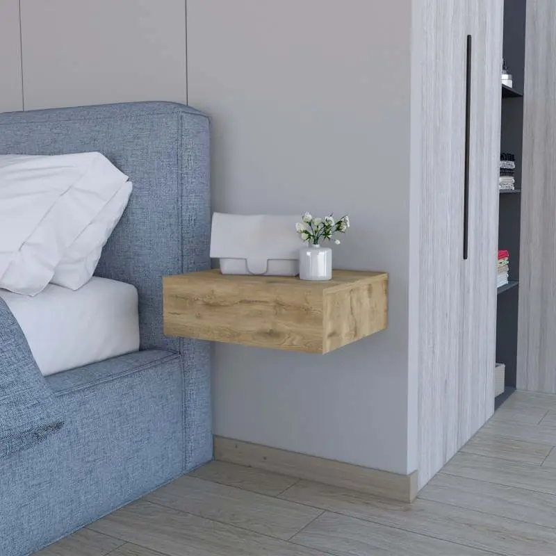 Macadamia Wall-Mounted Floating Nightstand