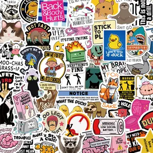 130PCS Meme Funny Saying Sticker Pack Snarky Sarcastic Bold Humor Waterproof Stickers for Laptop iPad Folding Chair Prank