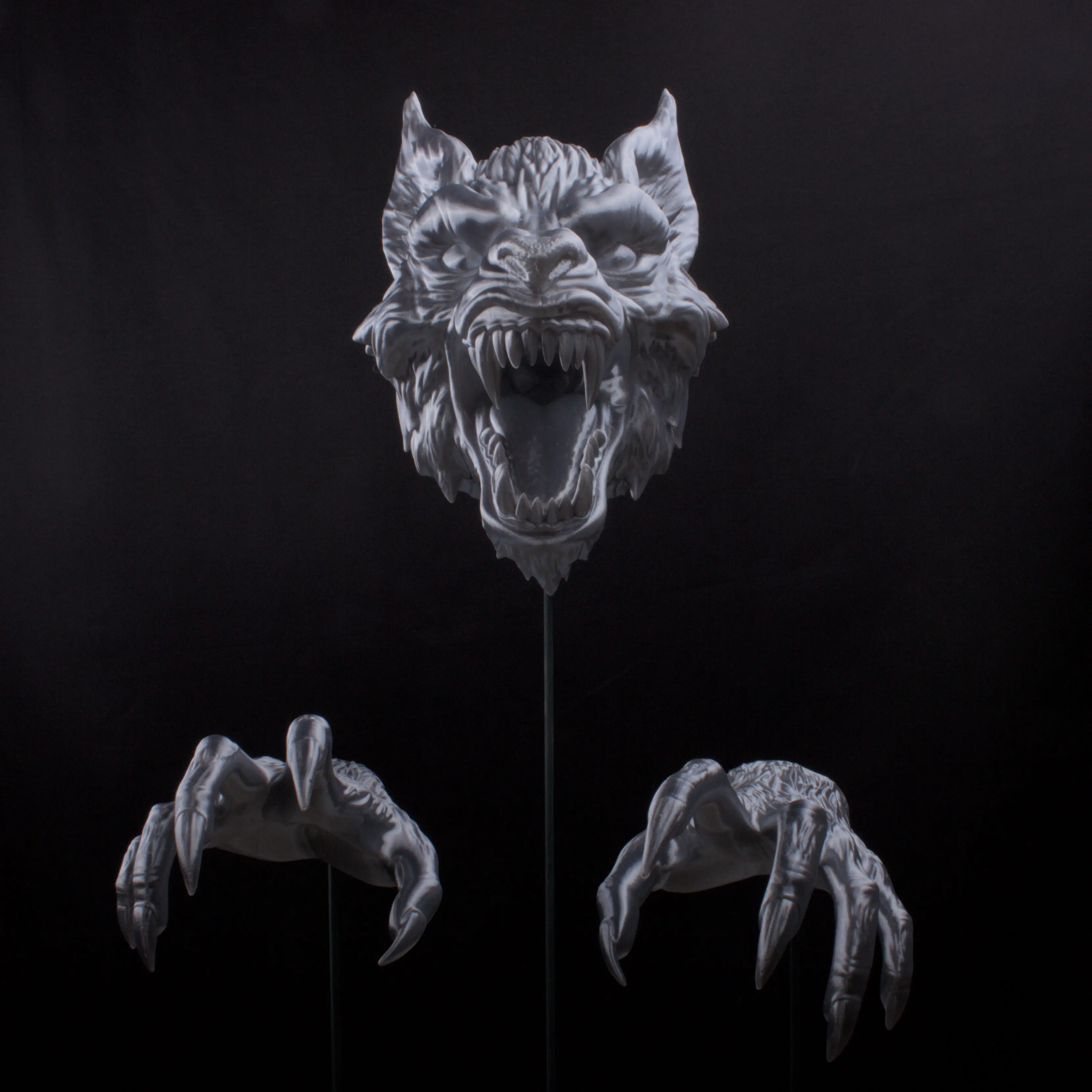 Wall Mounted Werewolf head and hands Wall Mounted Werewolf head and hands