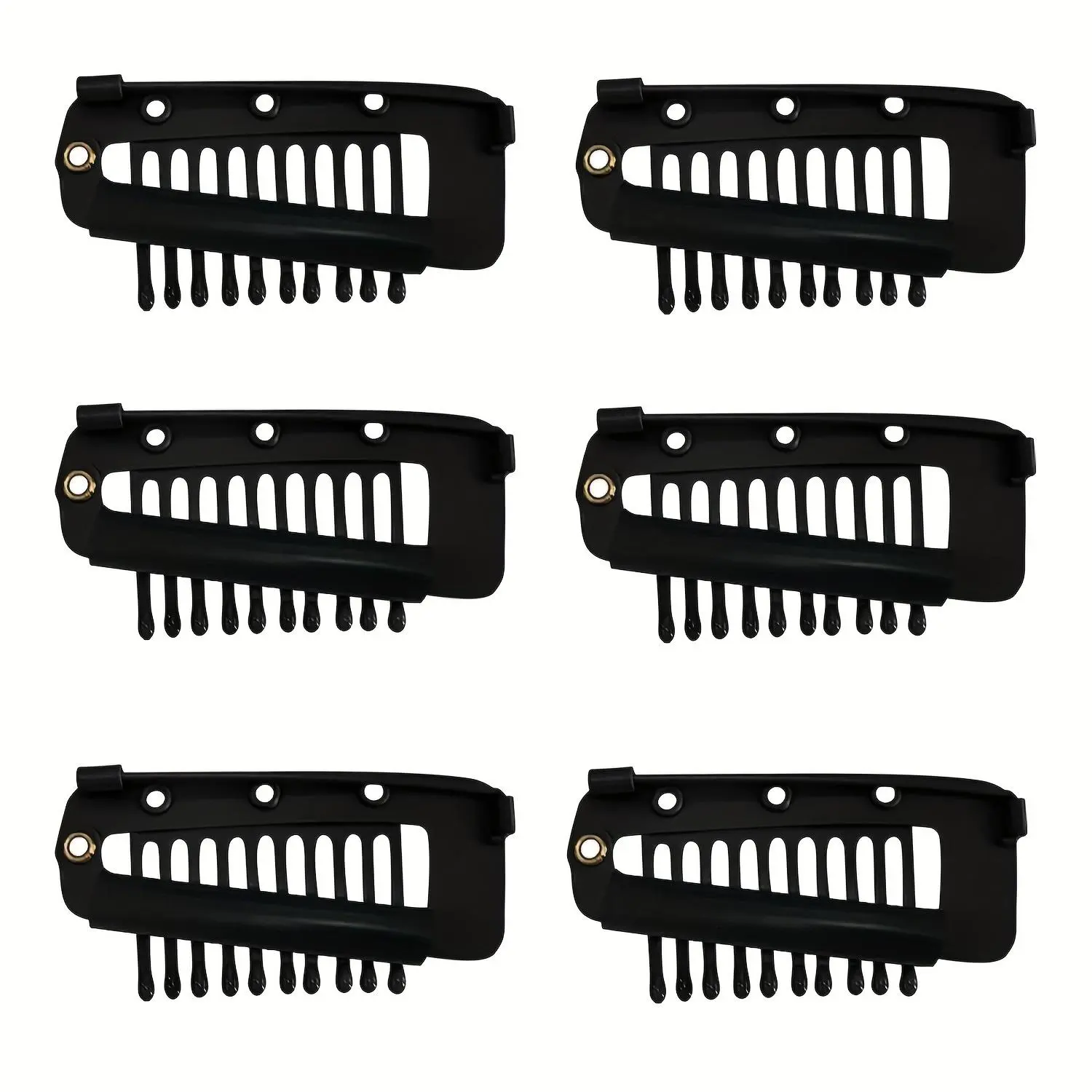 10-Teeth Strong Chunni Grip Hair Clips -6pcs Dupatta Clips With Safety Pin - Duppatta Hack Hijab Tikka Setting Grip Clips For Women