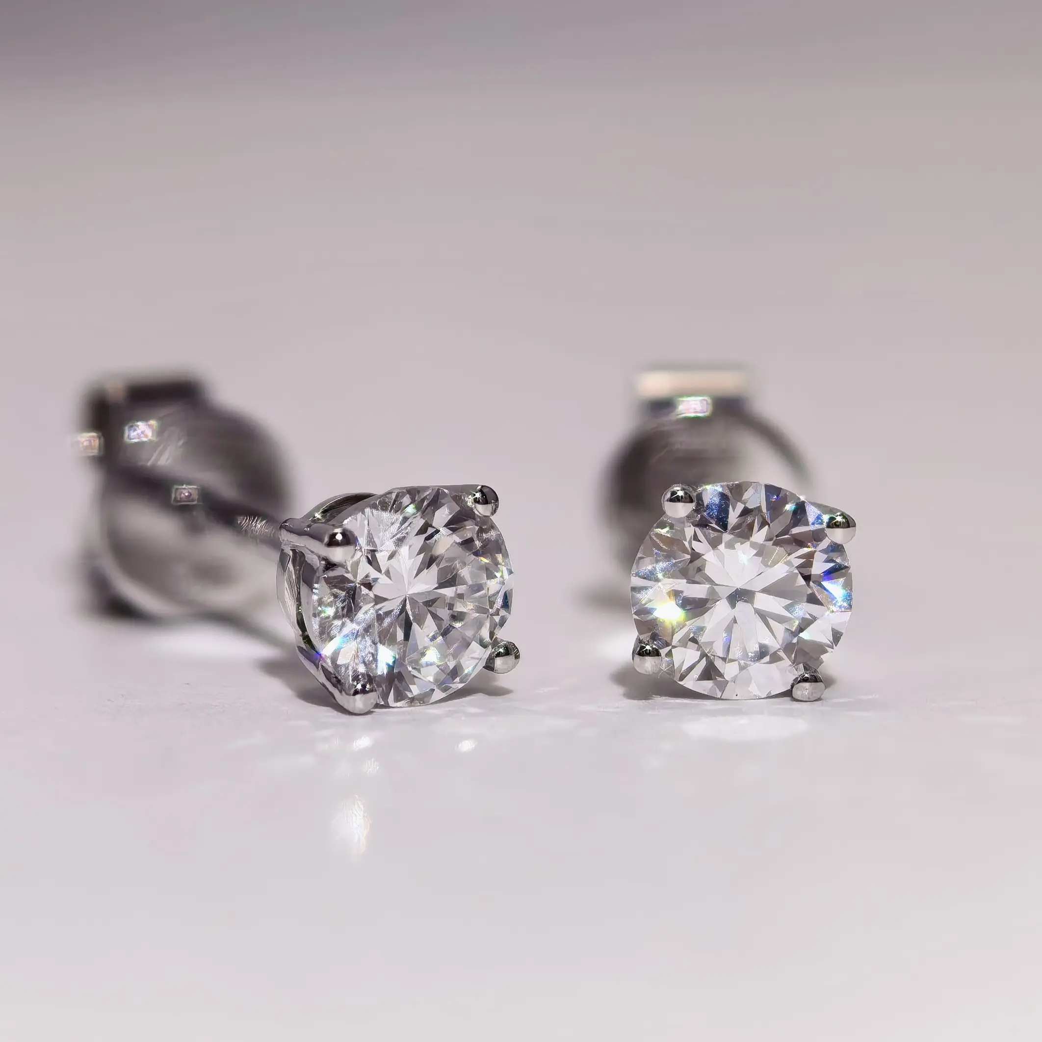 9k Lab-Grown Stud Earrings, 1 Pair Jewelry Accessory