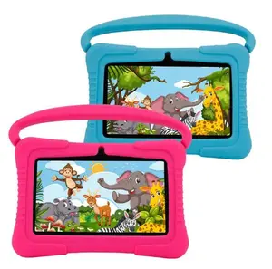 Kids Tablet, 7-inch Android 32GB WiFi Tablet for Toddler, Learning Tablet with IWAWA App, Children's Tablet with Silicone Case Graphics Cellphone Anti-drop silicone case, Perfect holiday gift