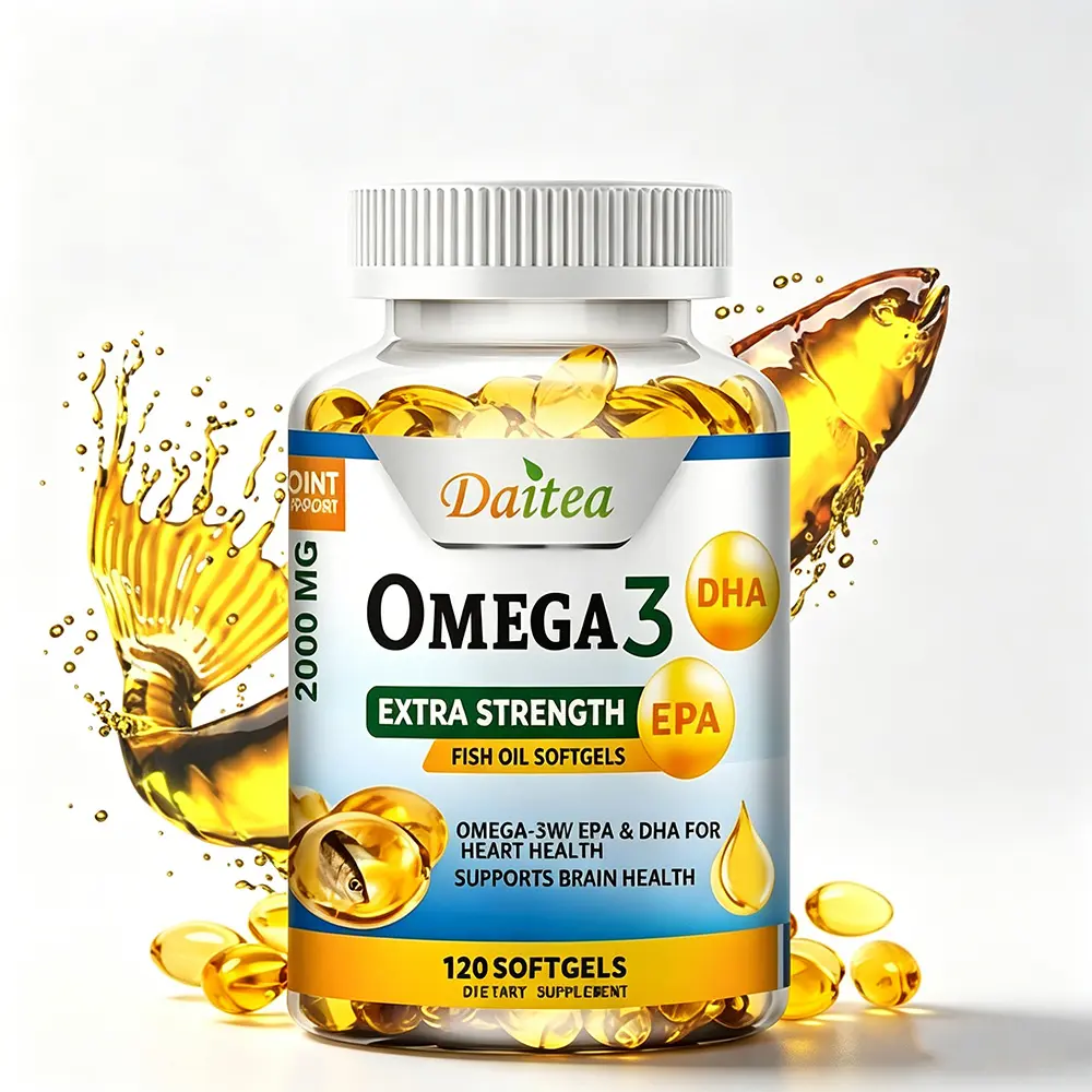 Daitea Extra Strength Omega 3 Fish Oil - 2000mg EPA & DHA for Heart Health