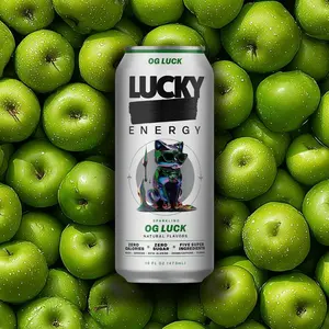 Lucky Energy OG Luck - Sugar Free Energy Drink Beverage - 12-Pack