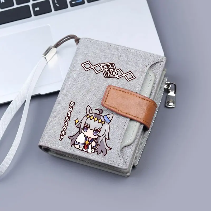 Women's Anime Print Bifold Casual Wallet - Everyday Carry, High-Capacity Multi-Function Wallet with Card Holder Slots, Coin Purse and Zip Lock for Men, Anime Character Women's Wallets