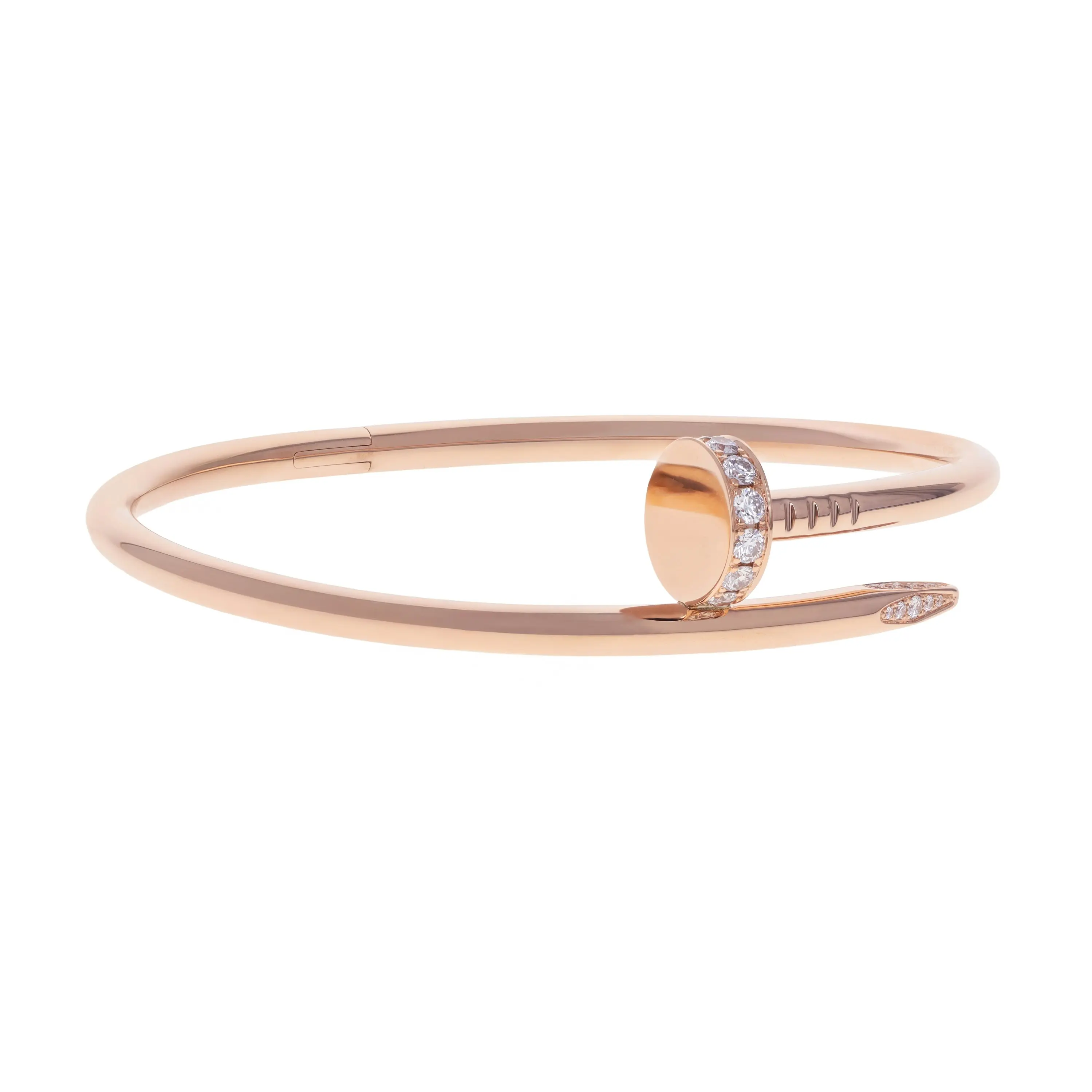 Pre-owned Cartier Juste Un Clou Bangle Bracelet Size 17