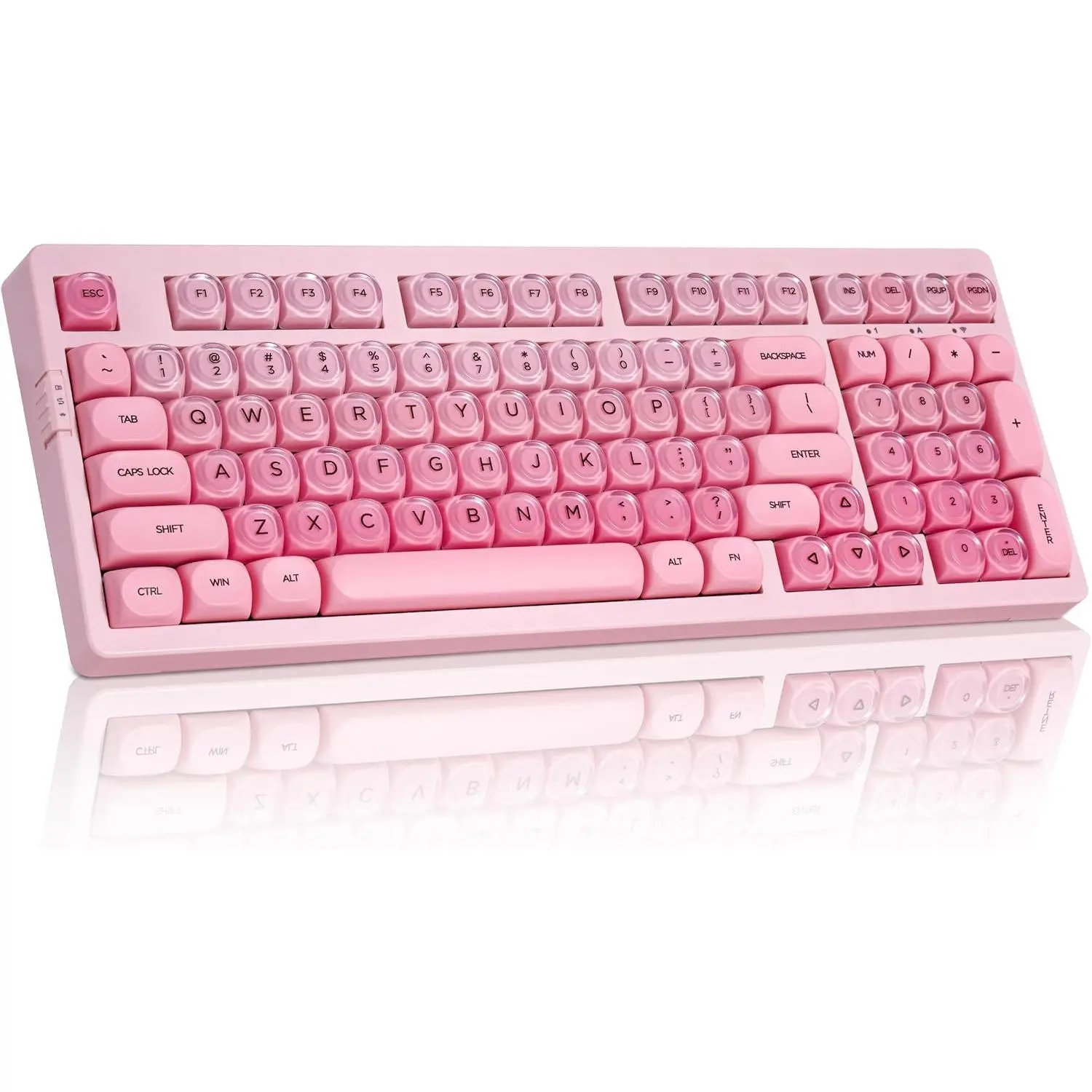 ZORNHER ZH980 Foundation Mechanical Keyboard 95% Pink Creamy Keyboard with Number Pad, Cute Jelly MOA Profile Keycaps, Creamy Sound Linear Switches, Hot Swappable, RGB Backlit,back to school,back to school shopping