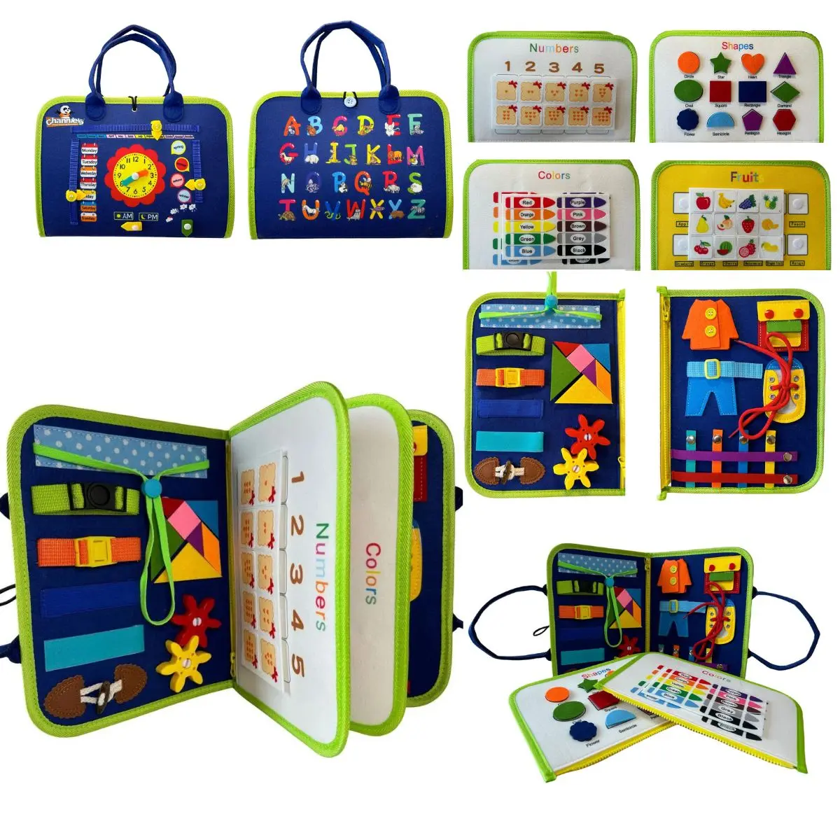 Channie’s Busy Quiet Book For Hands On Learning for Beginning Learners