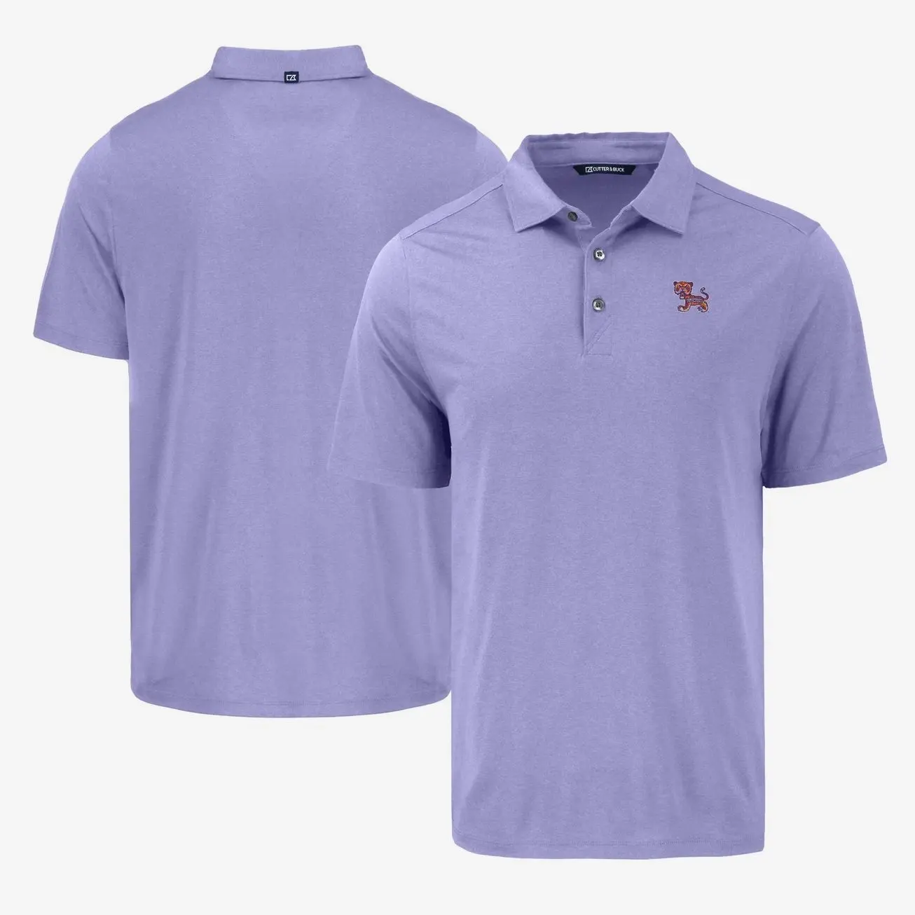 Clemson Tigers Cutter & Buck Coastline Epic Comfort Eco Recycled Polo - Purple