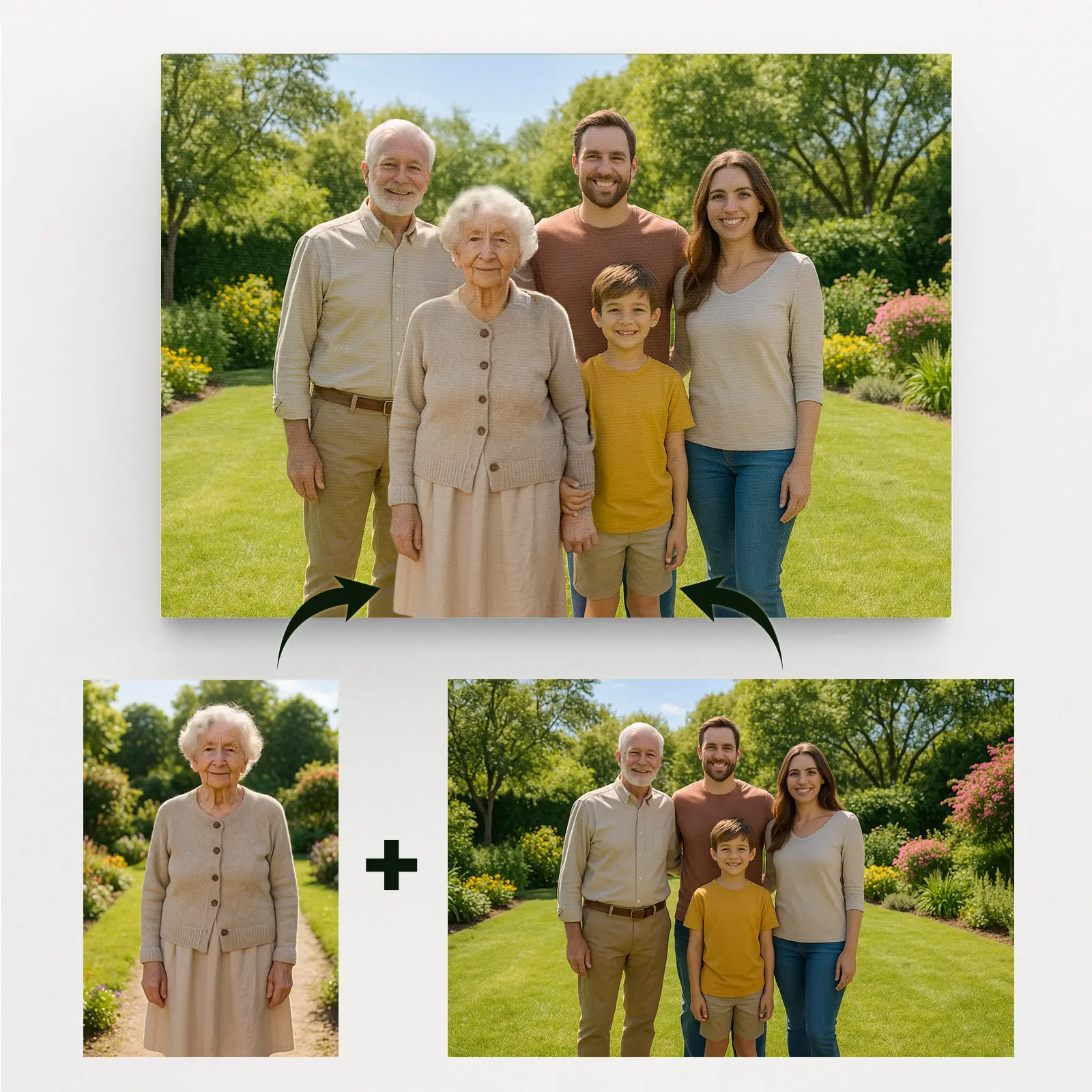 Custom Photo Canvas Prints - Home Decor Decoration for Kid Room, Balcony, Memorial Generational Storytelling Family Portraits, Gifting for Friends, Home Supplies Wall Art