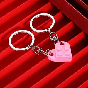 Matching Brick Heart Keychain for Couples Best Friend Heart Keychains Valentine’s Day Birthday Key Chain Ideal Gift for Special Occasions