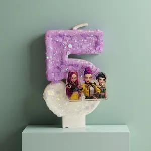 2026 theme candle 3D digital 0-9 children birthday cake decoration Wedding Cake Topper baby party anime party accessories gift