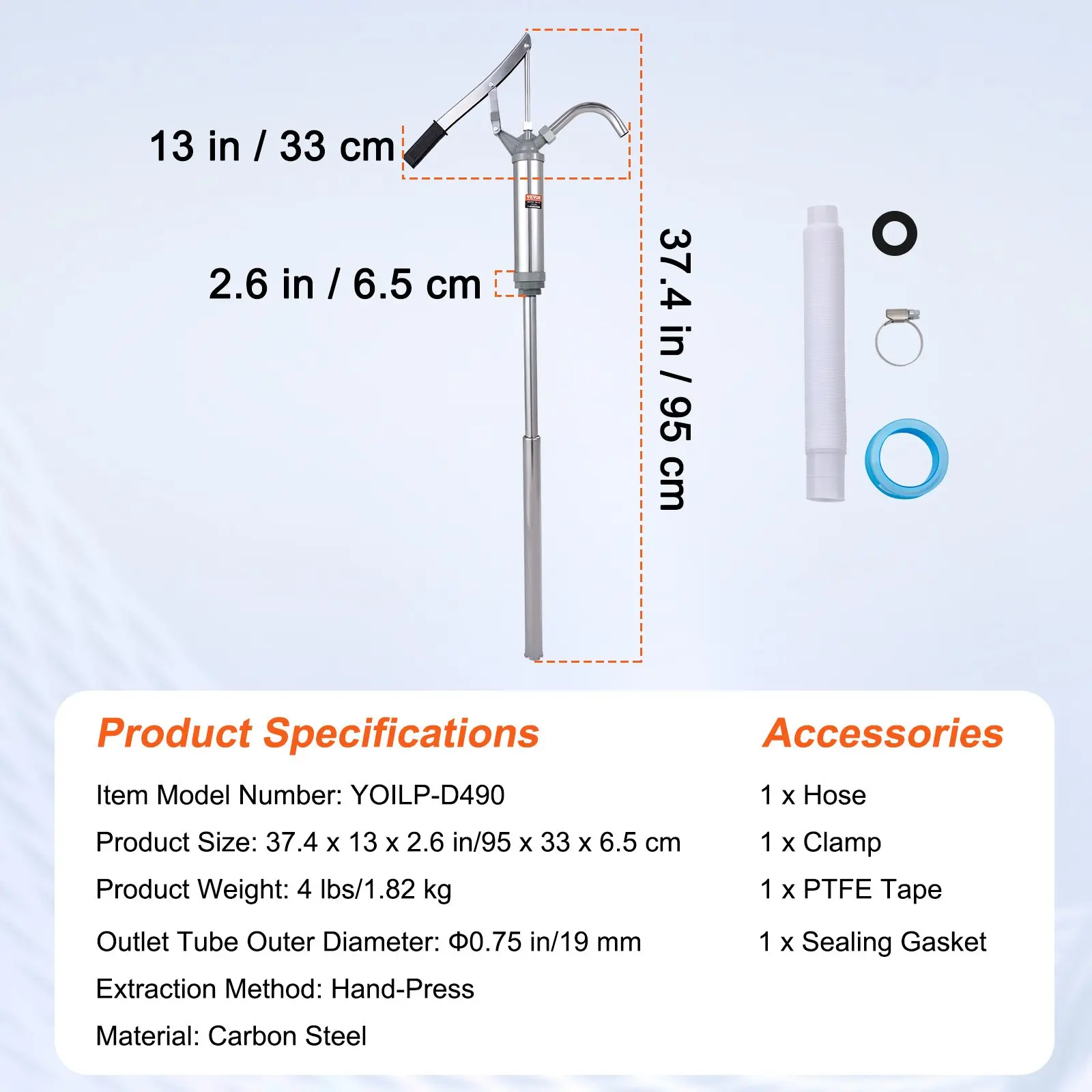 Lever-Action - 10 oz. Per Stroke - Carbon Steel