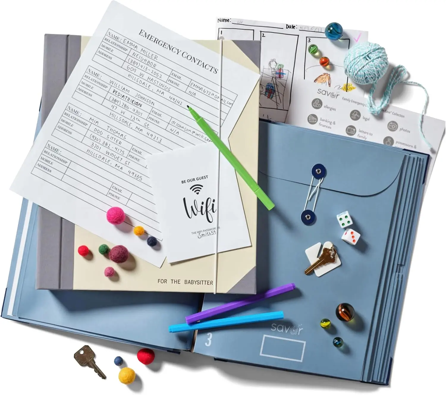 Book-Style Multi-Pocket Manila Accordion Expandable Paper Folders - Office Stationary Folders, Filing Document Holder for Passports, Birth Certificates, Paperwork, Home & Office Organization