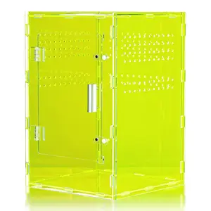8x8x12 Acrylic Reptile Tank – Cyberpunk Light Green