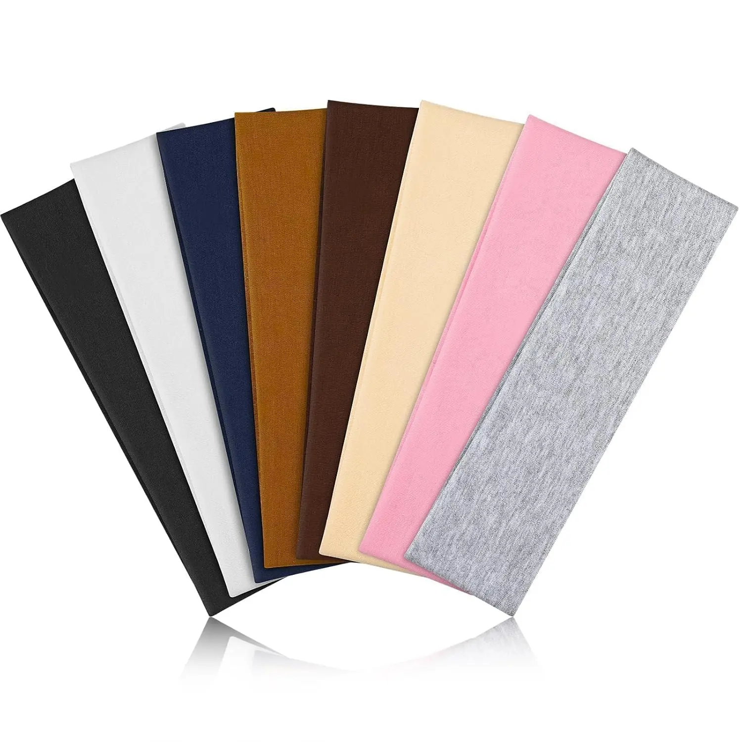 Headbands for Women 8 Pack, Head Bands Stocking Stuffers for Women | Soft Non Slip Stretchy Fabric Hair Accessories Heaband for Yoga, Running, Workout, Daily Wear, Xmas Valentines Gift for Women