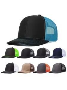 1pc Unisex Trucker Hat Mesh Baseball Cap Richardson Slightly Curved Brim Baseball Cap Adjustable Dad Hats Outdoor Mesh Breathable Sun Hat Gift for Men Women