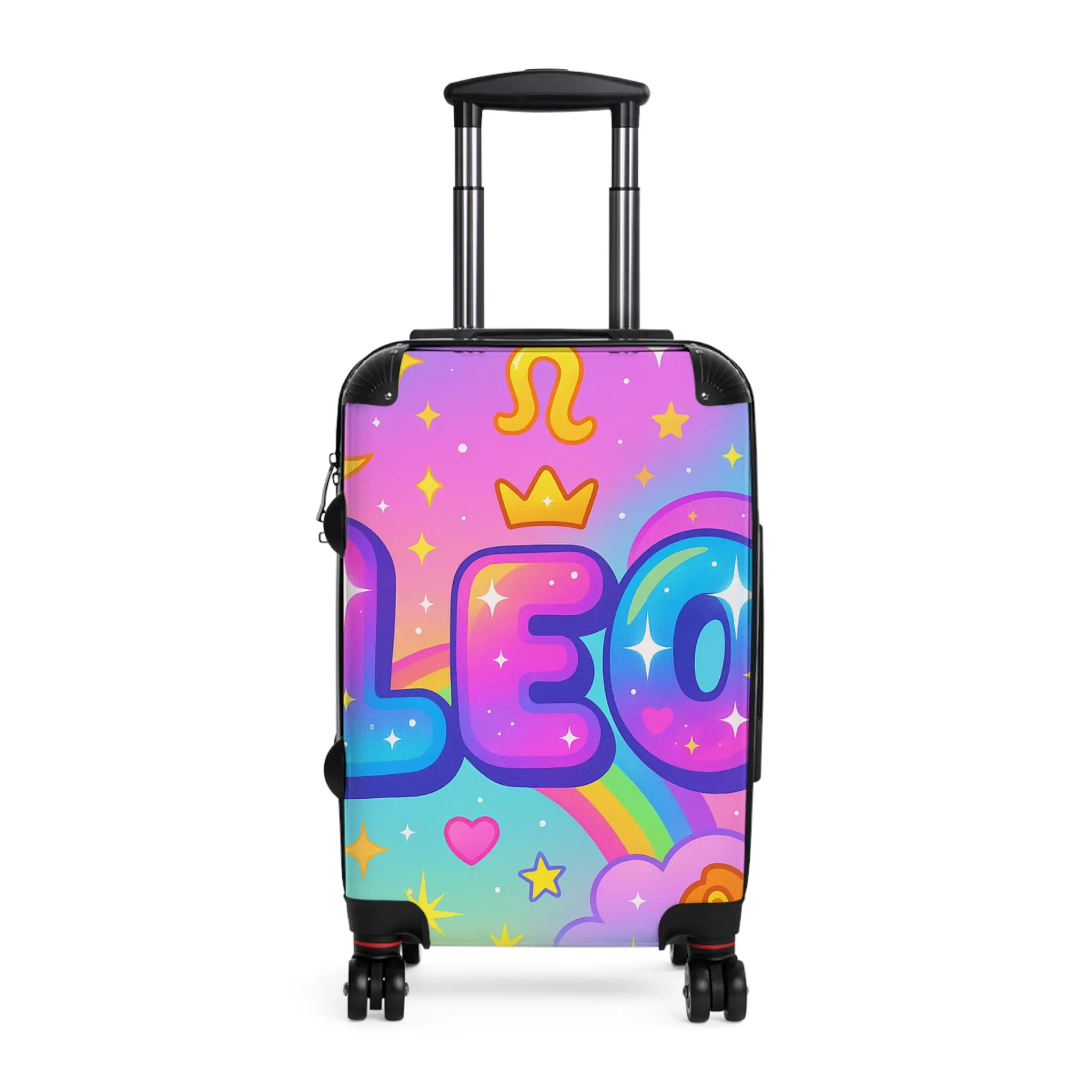Colorful Leo Suitcase | Travel Luggage, Birthday Gift, Zodiac Sign Luggage, Personalized Travel Bags, Astrology Travel Gear