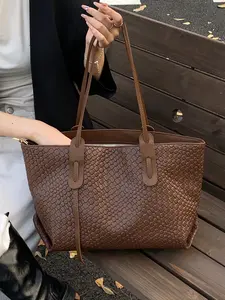 Women's Solid Color Tote Bag， Casual Trendy Versatile High-quality Daily Commuting Bag，Trending purses for 2026，Everyday Shoulder Bag，Handbags for women，Crossbody Bag, Daily Commuter Bag