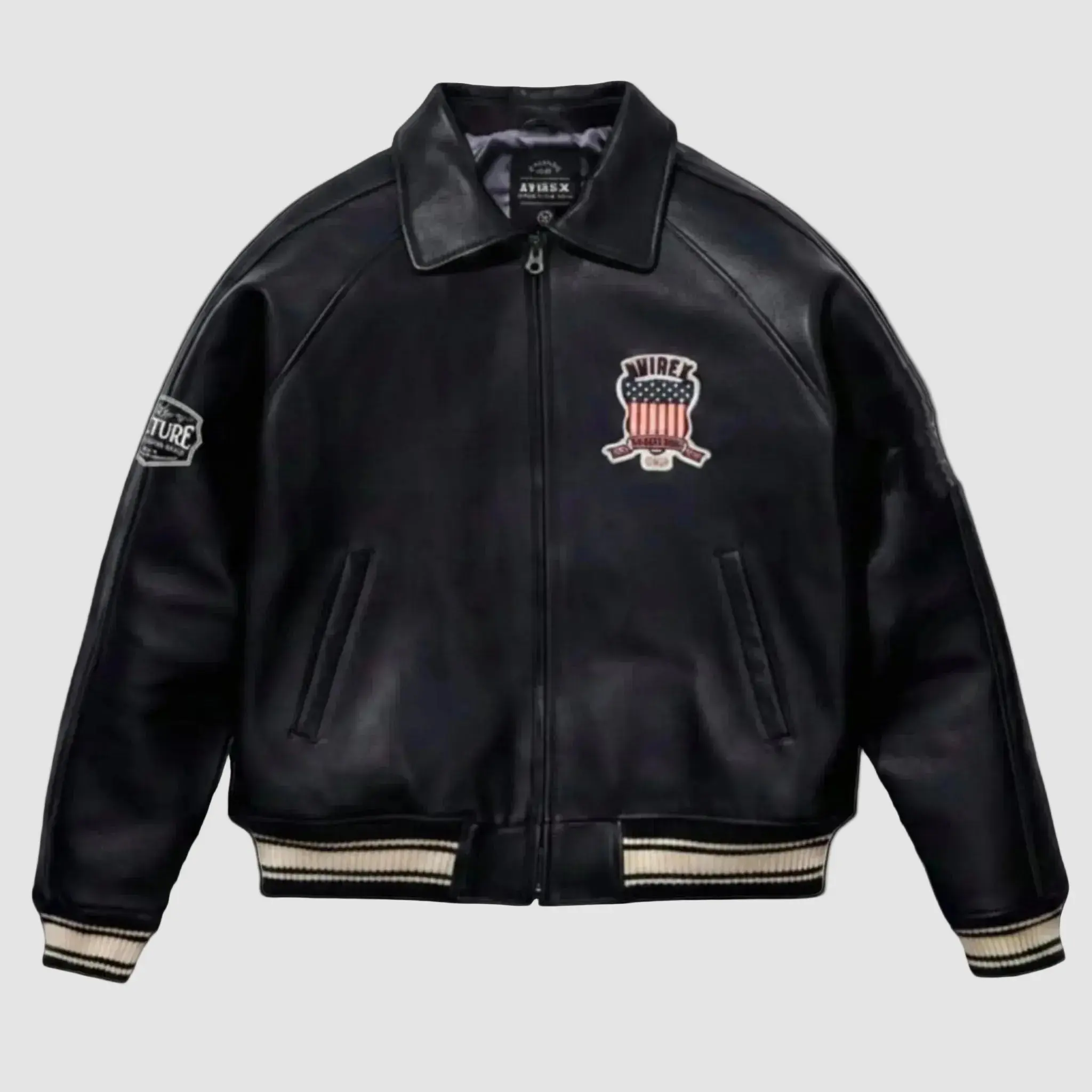 Culture Limited x Avirex | French Calfskin Leather Bomber Jacket