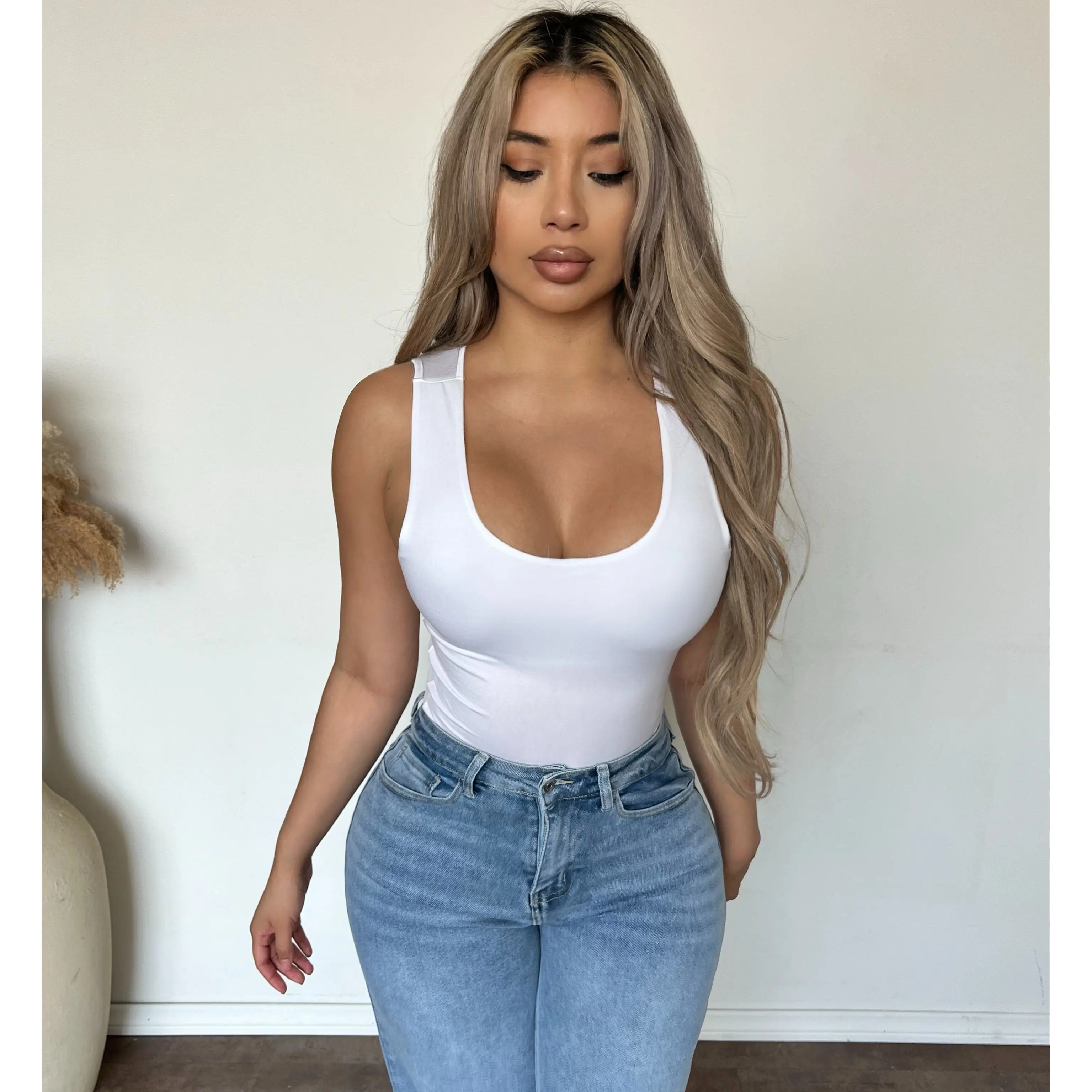 skims white tank top - TikTok Shop
