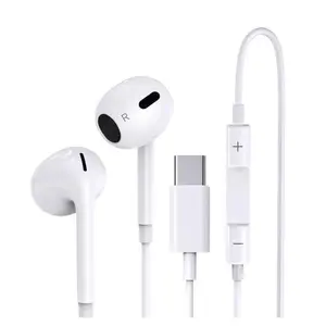 USB C Headphones for iPhone 17/16/15, Type C Earbuds Wired Earbuds with Microphone & Remote Control Noise Cancelling Earphones, Compatible with iPhone 17/16/15 Pro Max, iPad, Most USB C Jack Lightning Comfortable