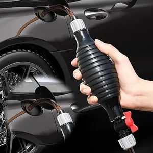 Portable Siphon Pump for Gasoline with 9.8 feet Syphon Hose, Multi-function Liquid Sucker Pump, Manual Fuel Transfer Pump for Gas Petrol Diesel Oil Liquid Water Fish Tank