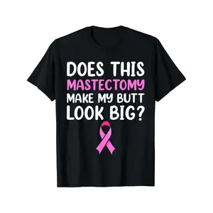 Mastectomy Survivor Recovery Apparel, Breast Cancer Women T-Shirt Black casual short sleeve men's sport T-shirt Made in USA ，Slogan Tees， Crew Necks