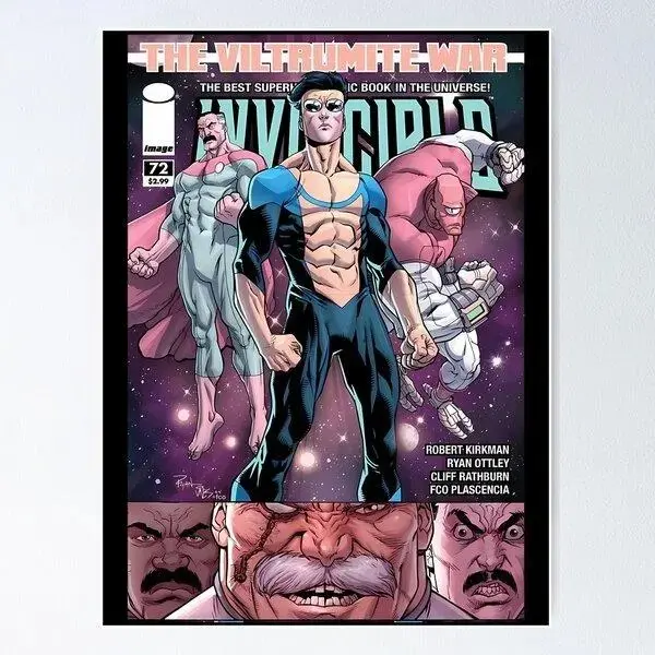 Invincible Viltrumite War Comic Cover Wall Art Poster High-Quality Canvas Print Vibrant Color Home Decor Superhero Fan Favorite Gift Durable Long Lasting Anime Room Decoration Piece