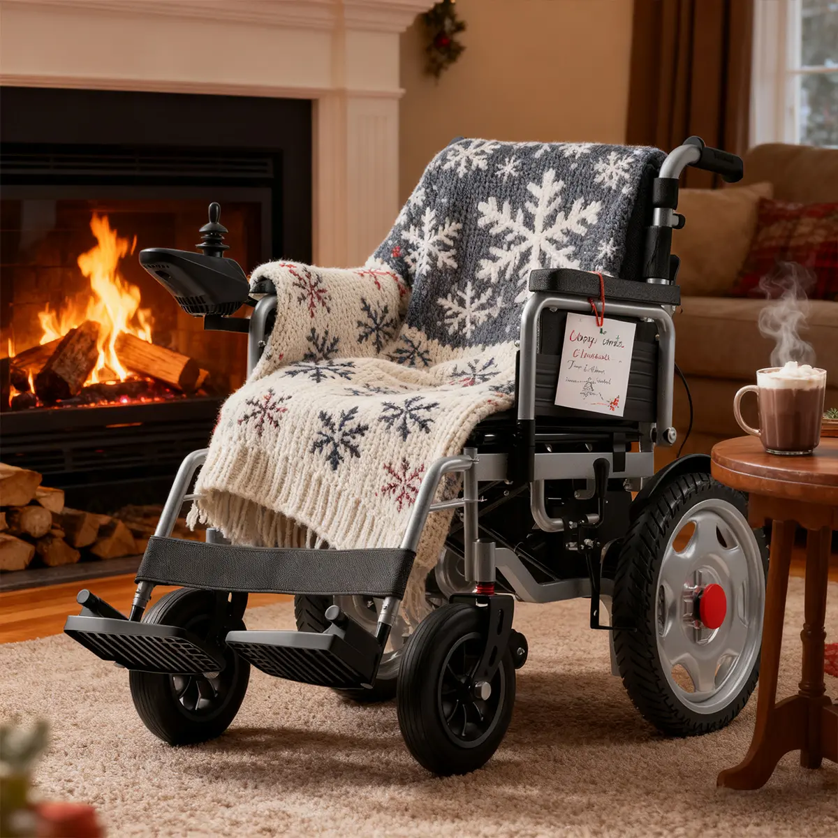 HOMYKING Foldable Electric Wheelchair Left/Right Hand Switchable 250W Dual-Motor 15 Miles Range 300-Pound Capacity Comfortable Seat Cushion for Elderly & Adults with Leg Disabilities Healthcare Equipment Tool  wheelchairs for adults