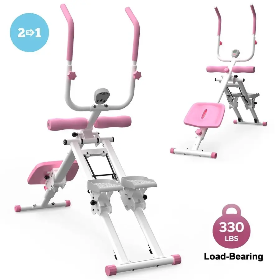 2026 Upgraded 2-in-1 Ab Trainer-Stair Stepper, Multi-Function Full-Body Home Fitness Equipment for Home Gym Use, Stair Climber Machine, Full Body Workout, Unisex, Ab Workout Machine, Multi-Use, Iron Frame, Step Machines