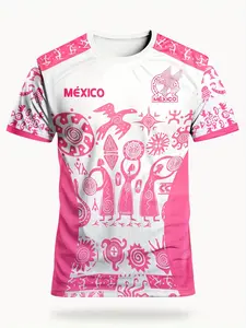 Mexican style men's football pinhole breathable polyester fabric sweatshirt & round neck comfortable sports top & Athletic Top & suitable for competition, football training and daily leisure & Football Jerseys