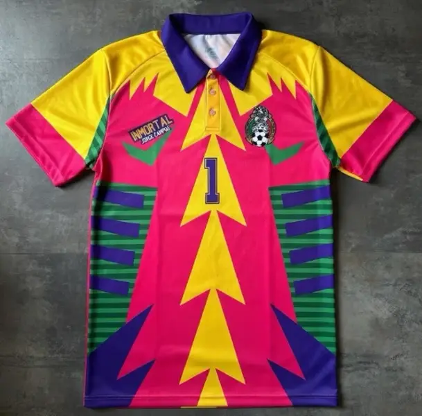 Mexico Campos Soccer Jersey, 1998 Inspired Futbol Camiseta Shirt, Retro Football Fan Apparel, Lightweight Breathable Sportswear, Gift for Soccer Fans