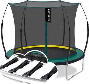 SkyBound 14 FT 12 FT 10FT 8FT 6FT Springless Trampoline   and Adults - Recreational Trampolines with AntiRust Coating - Bungee Cords Outdoor Trampoline   - No-Gap Design Zipper System for Kids