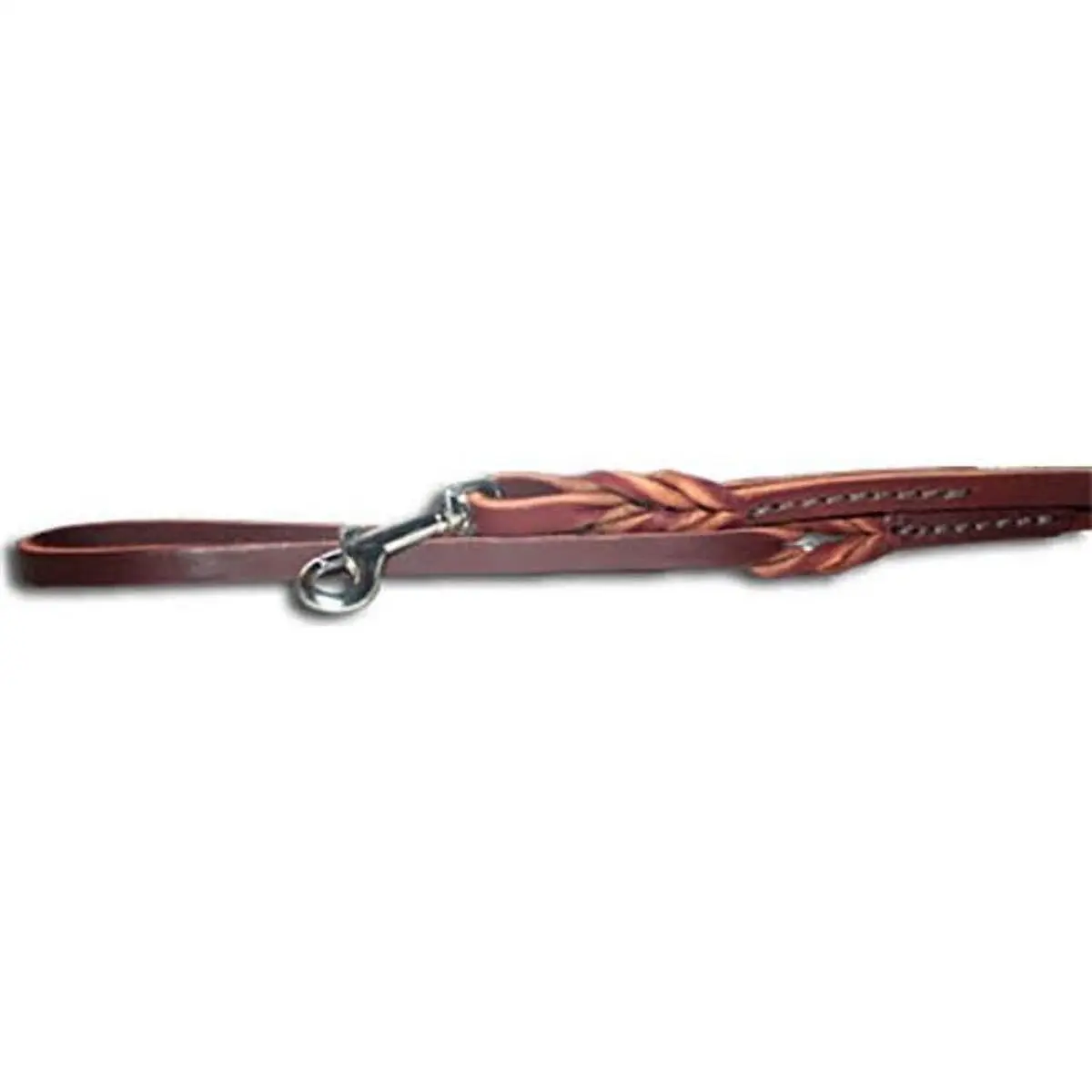 Leather Brothers Omnipet Latigo Twist Outdoor Training Lead, 0.375 in. x 6 ft., Burgundy