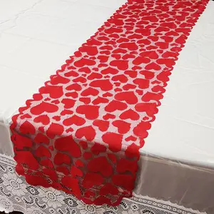 1pc Heart Shape Lace Table Runner, Stylish Design for Valentine's Day and Mother's Day Gifts, Perfect for Party Celebrations