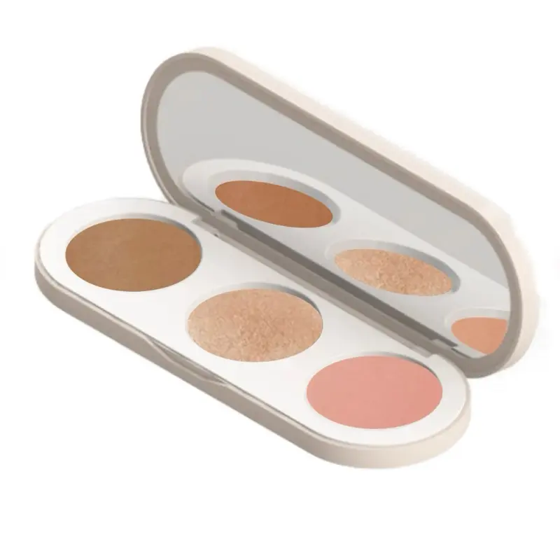 FARMASI Face Peach Perfect Palette - for All Skin Tones and Skin Types with Silky Squalane Makeup Cosmetic Bronzer