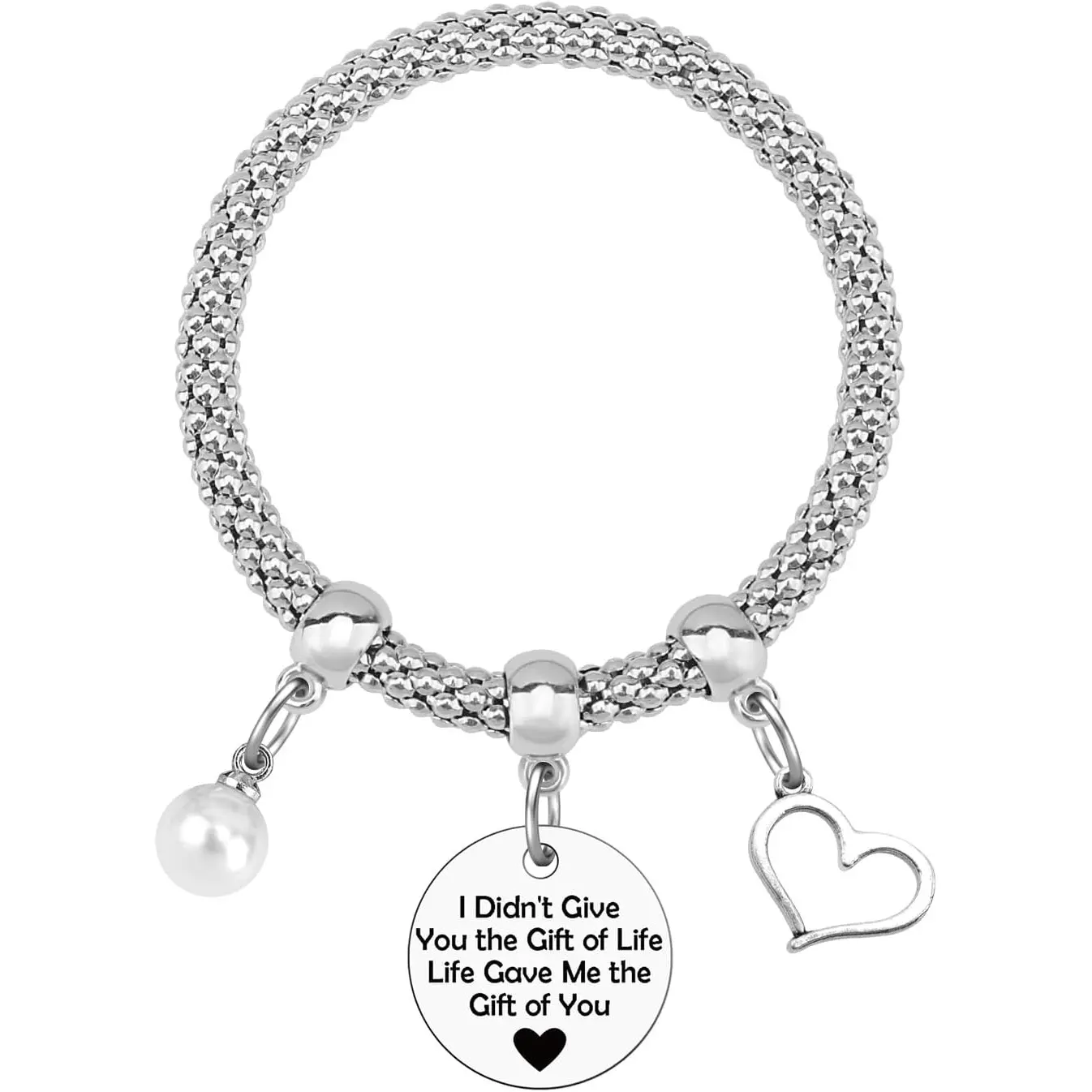 Step Daughter Gifts Bracelet Bonus Daughter Gifts from Stepmom Inspirational Jewelry Daughter in Law Gifts for Mom Wedding Birthday Christmas Graduation Gift for Stepdaughter