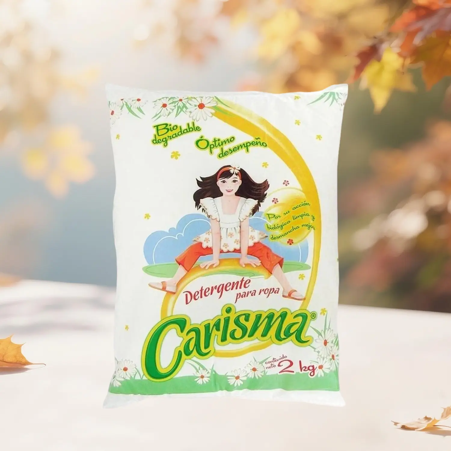 Carisma Powerful Packaged Non-Toxic Powder Laundry Detergent - 2 Kilo Bag, Super Tough Stain Remover, Suitable for All Fabric Types, Floral Scent, Packaged Laundry Detergent, Non-Toxic Laundry Detergent
