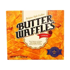 CROWN Korean Butter Crispy Waffle Cookies 11.1oz - Deliciously Crunchy Snack