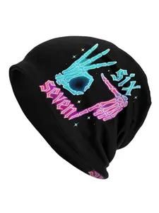 BIIHUDU Meme Number and Beanie Fitted Embroidered Hat Soft Warm Unisex with Iconic Meme Design Casual Winter Hats for Funny Novelty Accessory for Meme Lovers