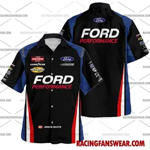 Jason White Nascar Racing 2025 Hawaiian Shirts, Men's Casual Shirt, Car Fan Shirt, Gifts for Him