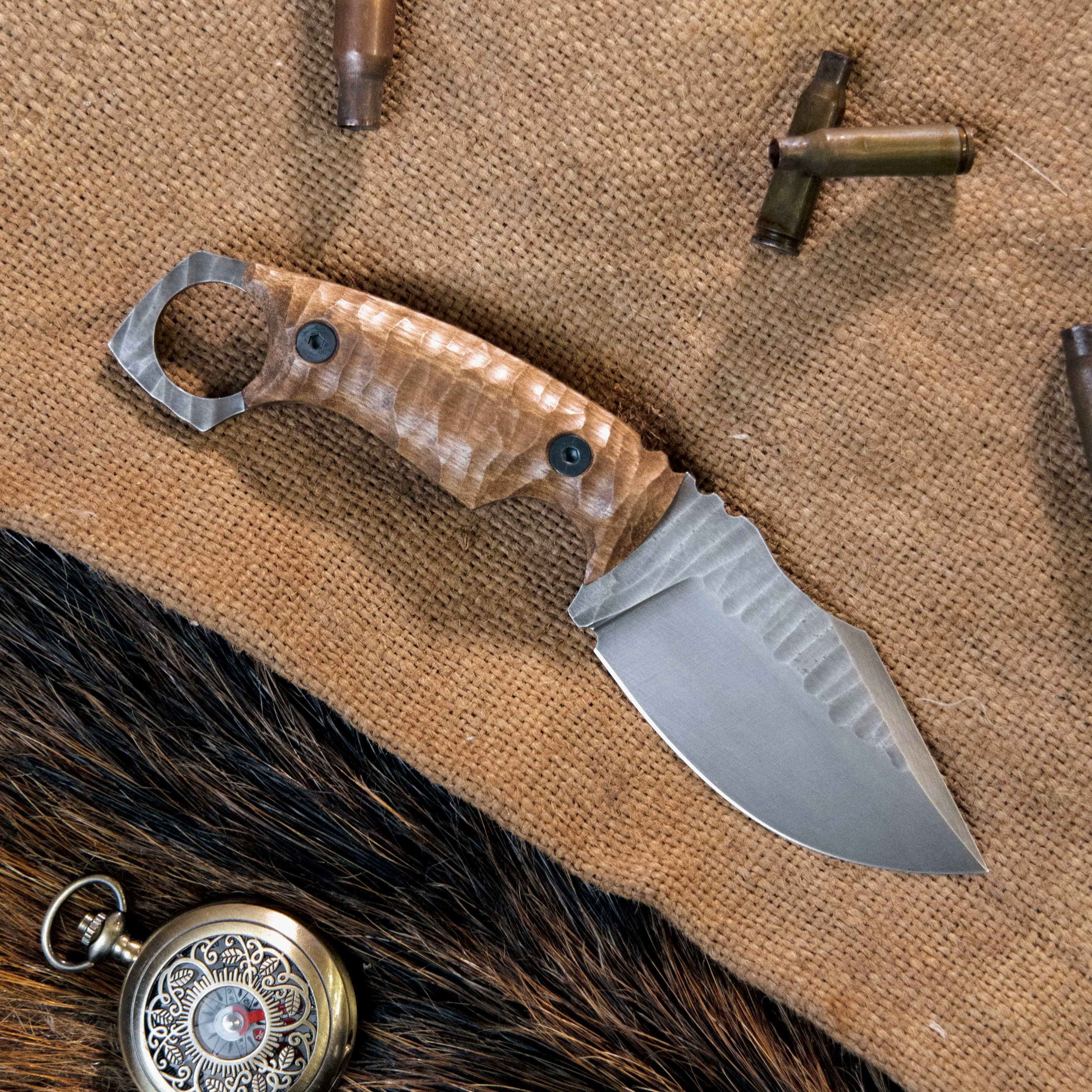 Skinner Handmade Wooden Kitchen Utility Knife - Walnut Wood Handle, 90 mm Stainless Steel Blade, 160 g, Compact Ergonomic Design, Traditional Craft, Engraveable for Food Prep, Ideal Personalized Gift for Kitchen Knives Enthusiasts, Personalized Gifts, Foo