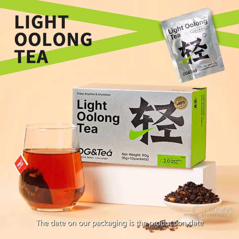 2.0 Wloss Tea Light Oolong 60g（6g×10packs）With Black Oolong Barley Brown Rice Tartary Buckwheat