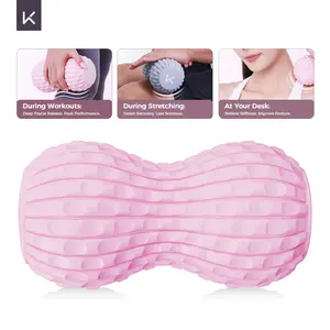 Keep Electric Peanut Fascia Ball, 3-Speed Vibrating Massage Roller, Deep Tissue Muscle Relief for Neck Back Shoulder, Portable Silicone Trigger Point Massager for Office Gym Home,SummerVibes