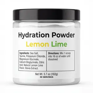 Elemental Naturals Hydration Powder Lemon Lime Flavor 5.7 oz & 11.4 oz Zero Sugar Keto Friendly Electrolyte Supplement