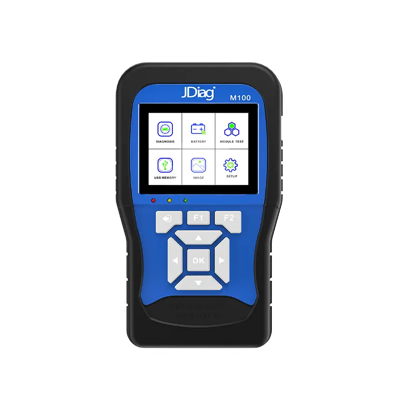 JDiag M100 Handheld Motorcycle Diagnostic Scanner, OBD2 Code Reader with Battery Tester for HONDA, YAMAHA, KAWASAKI, SUZUKI, KTM, SYM, APRILIA, TVS, Aeon