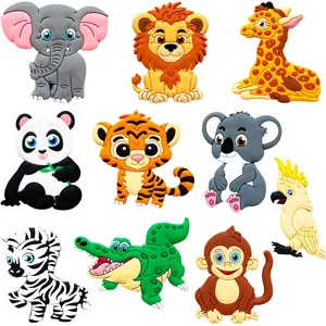 Fridge Magnets for Toddlers Wild Animal - Refrigerator Magnets for Kids - Large Cute Soft Full Back Magnetic Animals for Fridge - Toddler Magnets for Refrigerator - Rubber Big Size Kid Magnet Toys