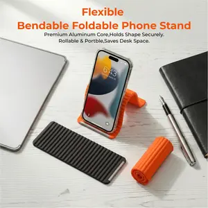 2026 Soft Silicone Shapable Phone Stand, Freely Bendable All-round Holder, Universal Multi-device Support Mount, Ergonomic Portable Bracket for Home Office Outdoor Use-0
